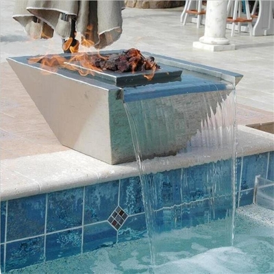 Bacias de aço inoxidável exteriores do fogo e da água de gás de 28 polegadas para piscinas