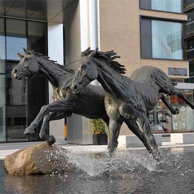 dos ofícios grossos da resina de 5mm cavalo exterior do bronze da escultura do metal