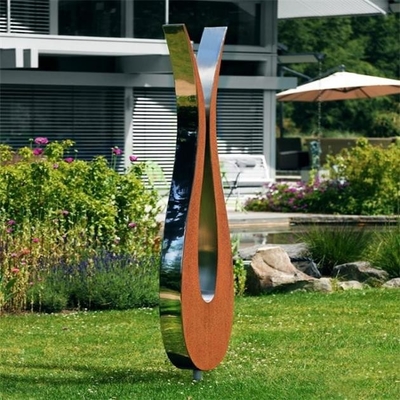 Ornamento de aço do jardim de Tulip Shape Large Outdoor Sculpture Corten