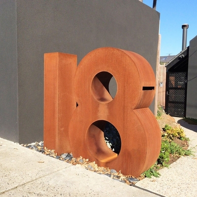 metal exterior de 3mm numerado caixa de letra