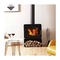 Fogão de queimadura de madeira interno de Heater Matt Black Freestanding Steel Fireplace