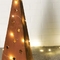 ornamento de aço do jardim do metal de Corten da árvore de Natal de 500mm com diodo emissor de luz