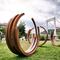 Grande metal rústico Art Sculptures de Ring Corten Steel Sculpture Abstract