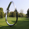 Escultura de aço inoxidável moderna do círculo da forja do OEM para a decoração do jardim