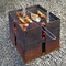 Fogo de aço pre oxidado Pit And Grill Charcoal Burning de Corten do quadrado