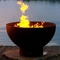 Fogo de aço Pit Bowl For Outdoor Camping de Corten do hemisfério ardente de madeira