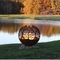 Fogo Pit With Ash Tray da esfera do globo de Autumn Sunset Leaf Weathering Steel