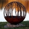 Madeira do OEM que queima o poço dado forma do fogo do inverno do globo do fogo de Corten esfera de aço