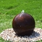 a bola de aço da fonte do jardim da característica da água da esfera do diâmetro Corten de 60-80cm deu forma