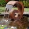 Estético rústico de aço dado forma da fonte de água da escultura de Corten do número 6