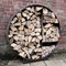 Suporte redondo maior da lenha da cremalheira de Rusty Circle Corten Steel Firewood