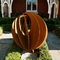 Aço oco Art Sphere Sculpture de Corten do metal 600mm 900mm