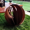 Aço oco Art Sphere Sculpture de Corten do metal 600mm 900mm