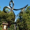 Escultura de aço inoxidável moderna do círculo da forja do OEM para a decoração do jardim