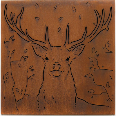 Arte finala de aço de Art Laser Cut Garden Metal da parede de Corten da decoração rústica